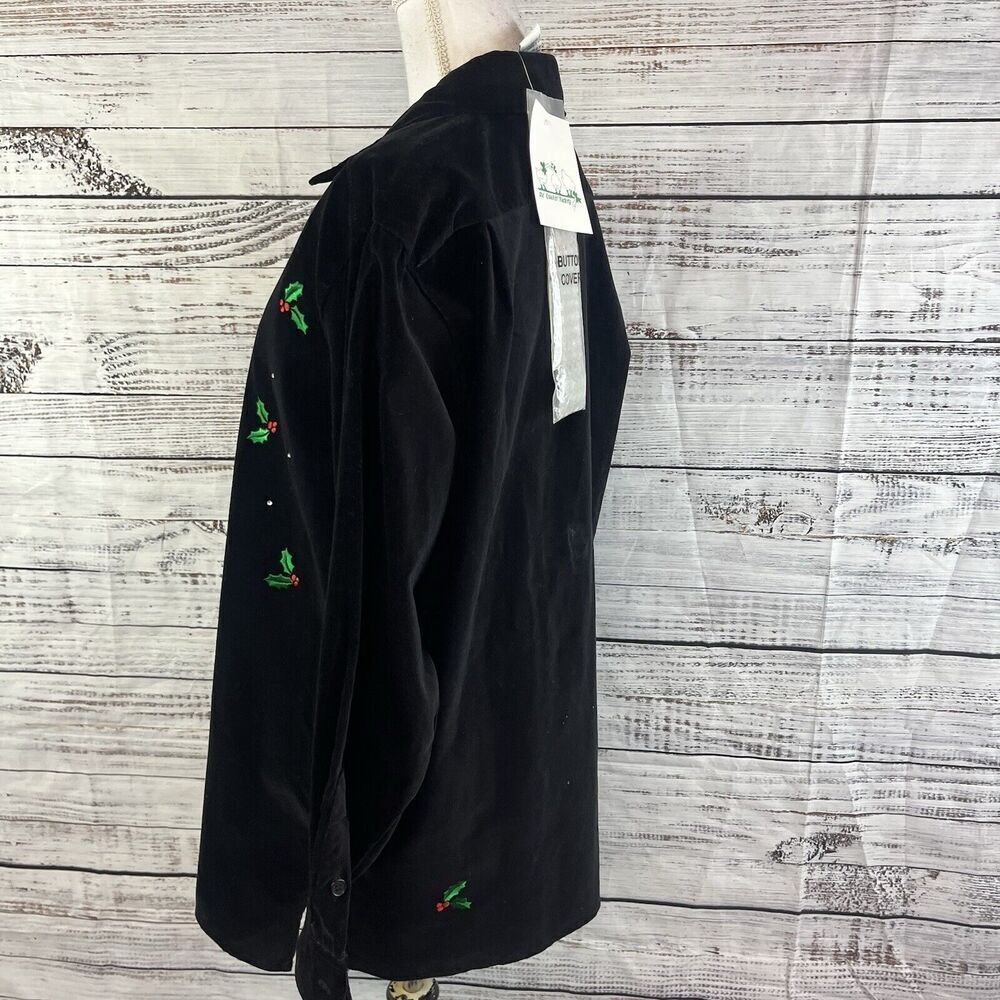 The Quacker Factory Shacket Jacket Size Large Bla… - image 7